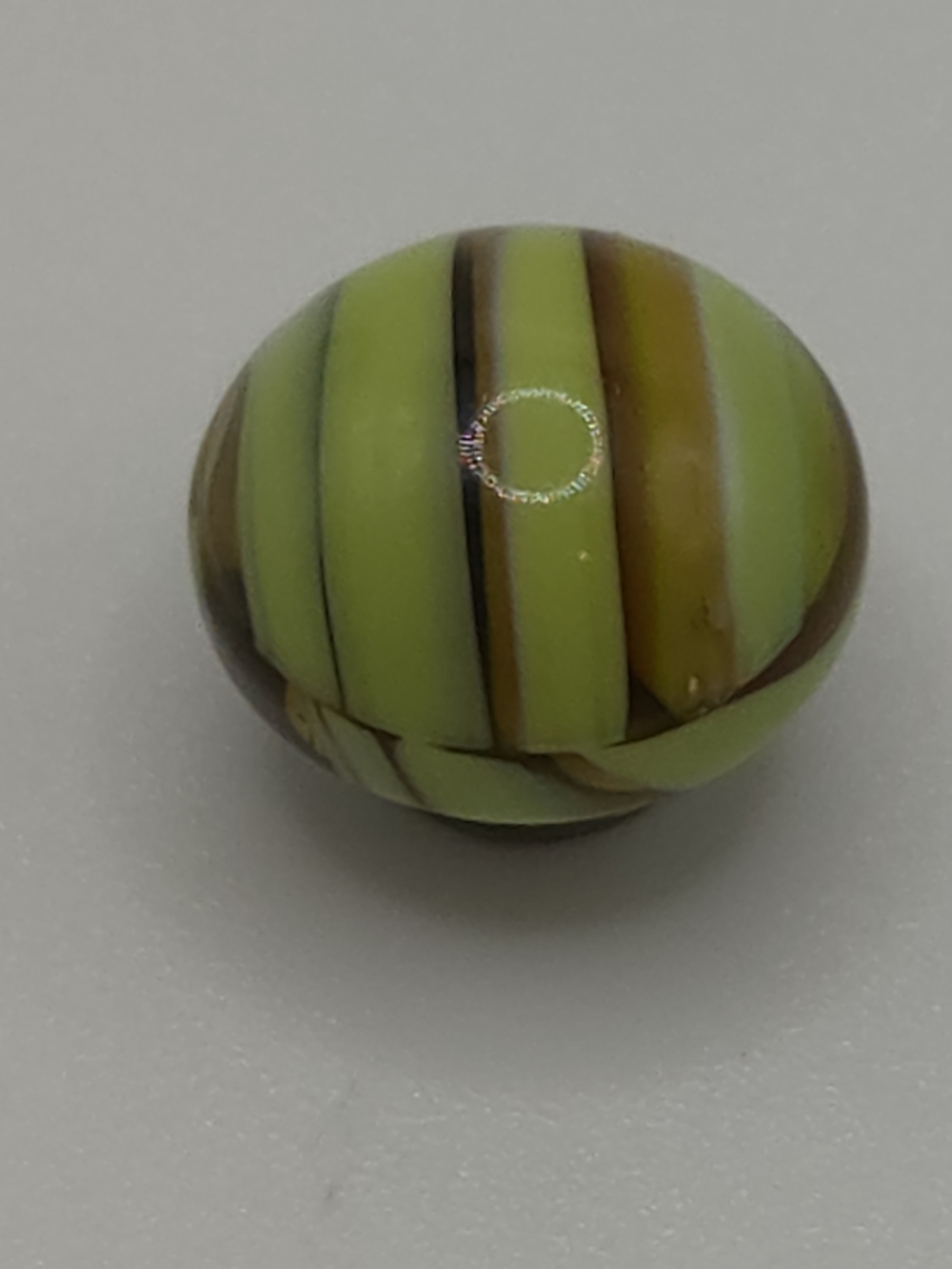 Kameleon Brown And Green Swirl Murano Glass Pop